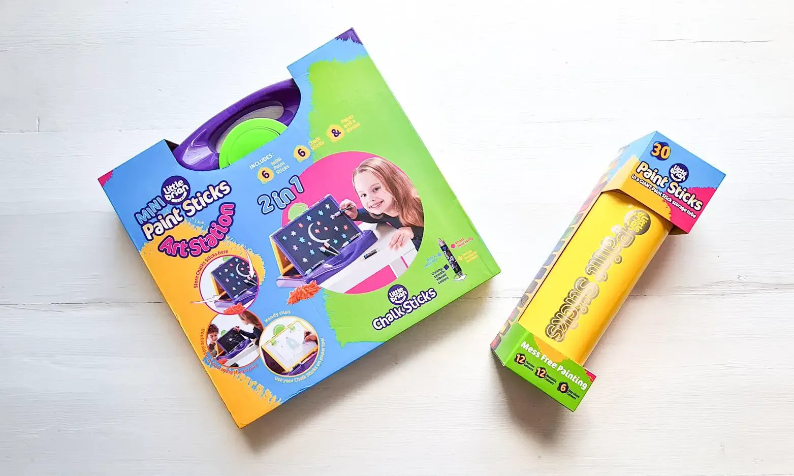 Paint with the Kids Mess Free with Little Brian Paint Sticks