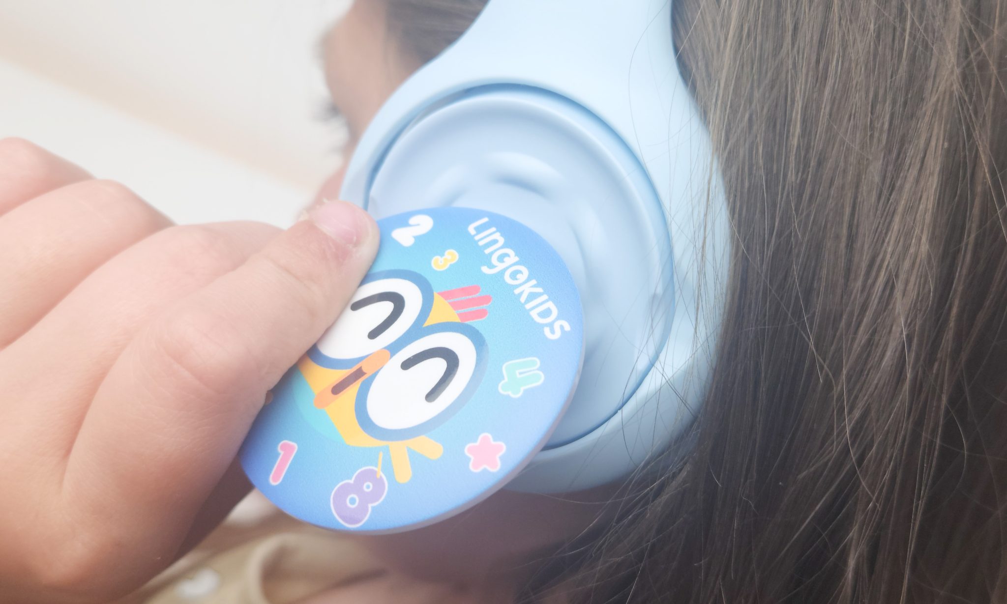 Placing StoryShield on HeadsetPlacing StoryShield on Headset