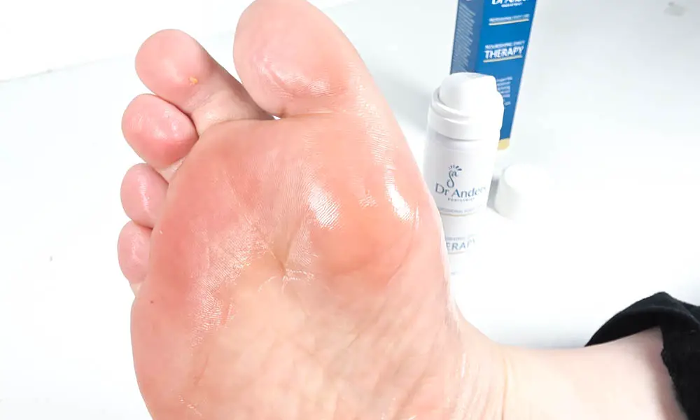 Dr Anders Foot Spray Being Used