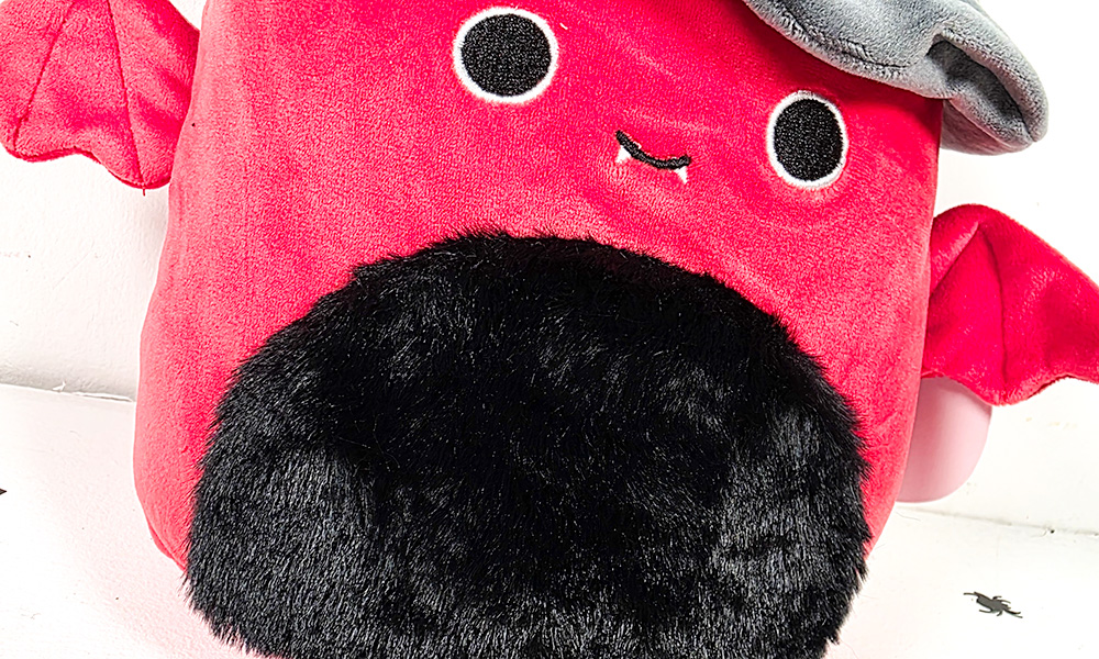 Squishmallows Dante the Red Devil fluffy tail