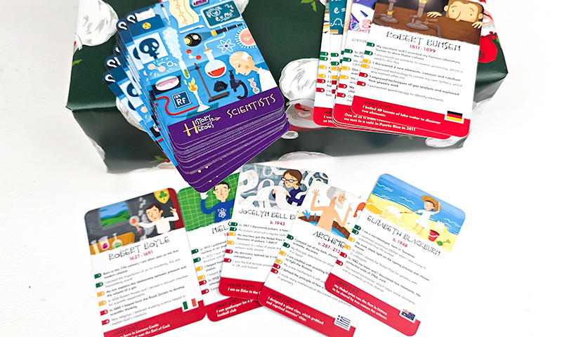 History Heroes: Scientists Card Game out of box 