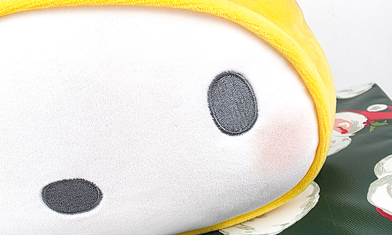 Sanrio Pochacco Head Shaped Pillow up close 