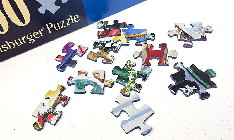 Ravensburger Santa's Steam Train Grotto Jigsaw pieces