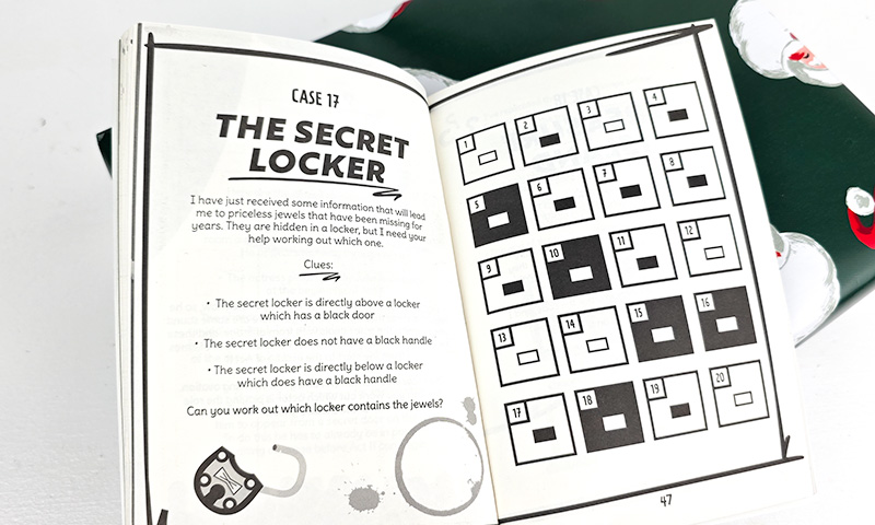 Cluedunnit Mystery Puzzle Book pages