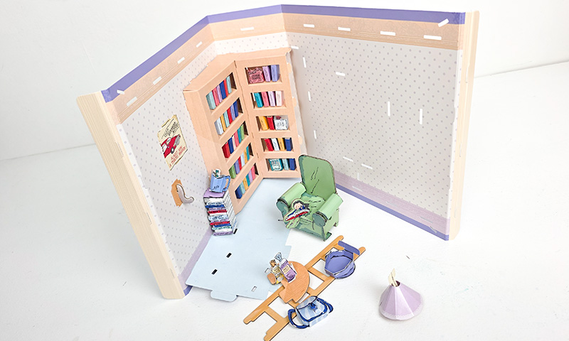 BYO Matilda Book Nook pieces part built
