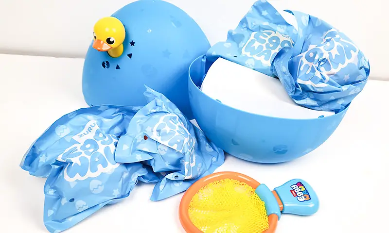 Bath time egg open