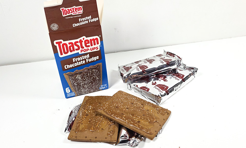 Frosted Chocolate Toast'ems Pop Ups