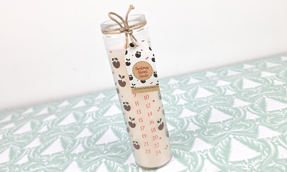 Christmas Pudding Scented Advent Candle