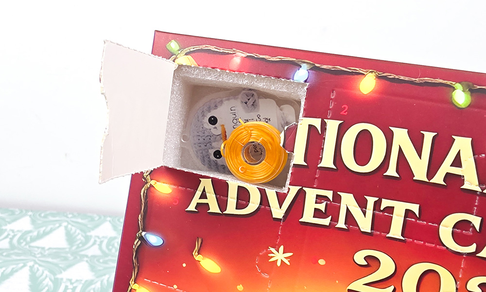 Emotional Support Advent Calendar behind the door