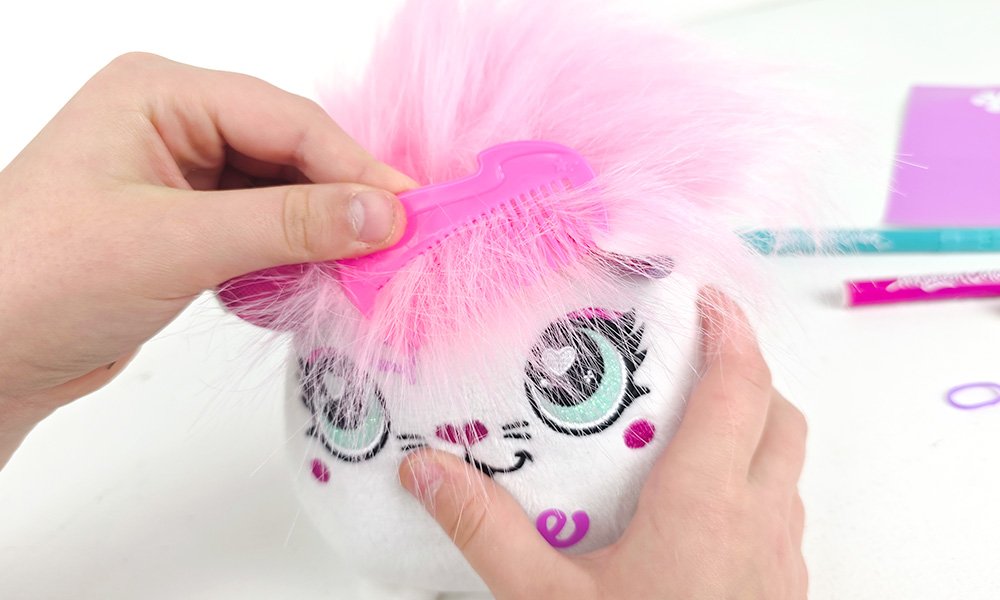 Hair being combed