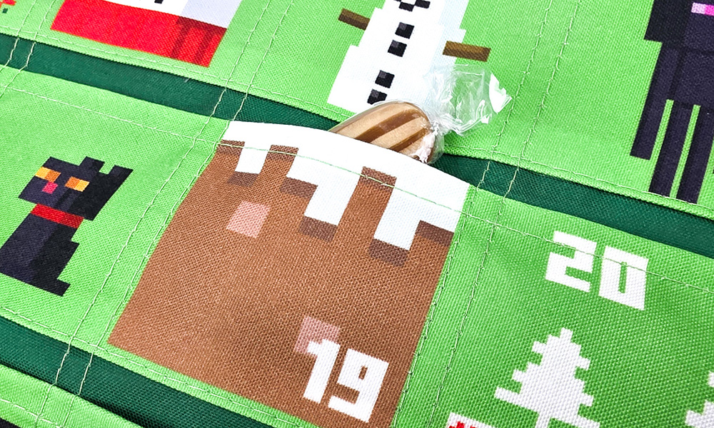 Minecraft Advent Calendar up close