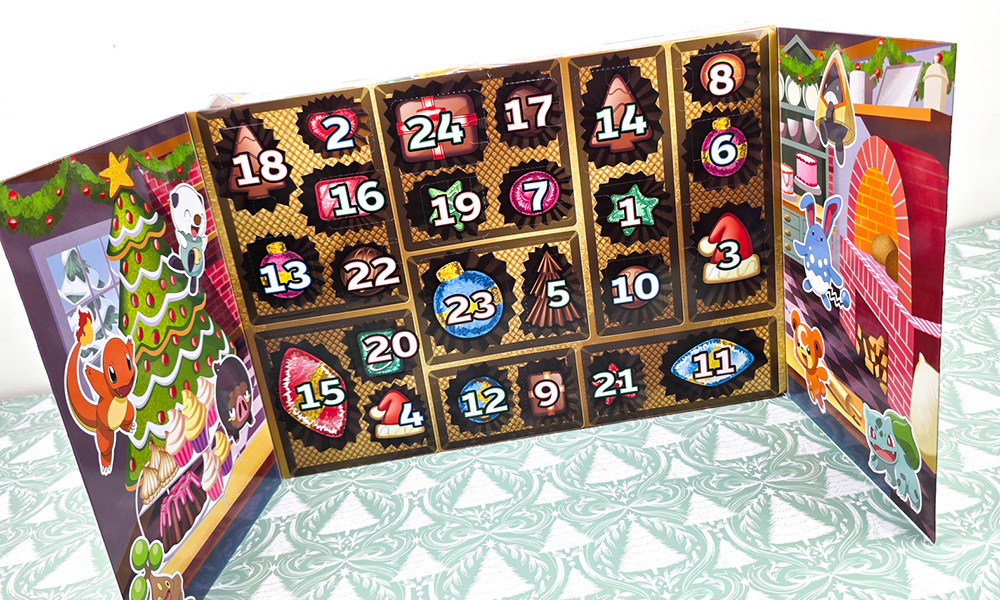 Pokemon Battle Figures Holiday Advent Calendar doors