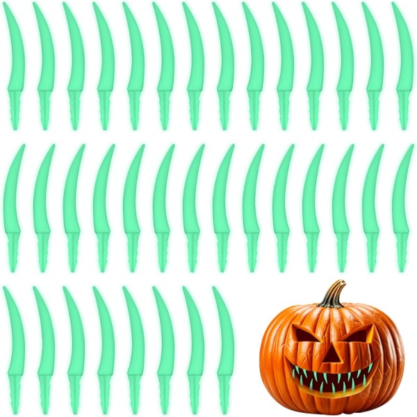 Ricomso 36Pcs Halloween Pumpkin Teeth