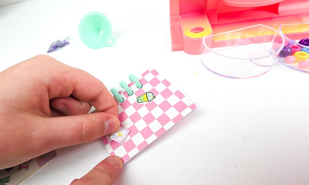 Stickers on notepad