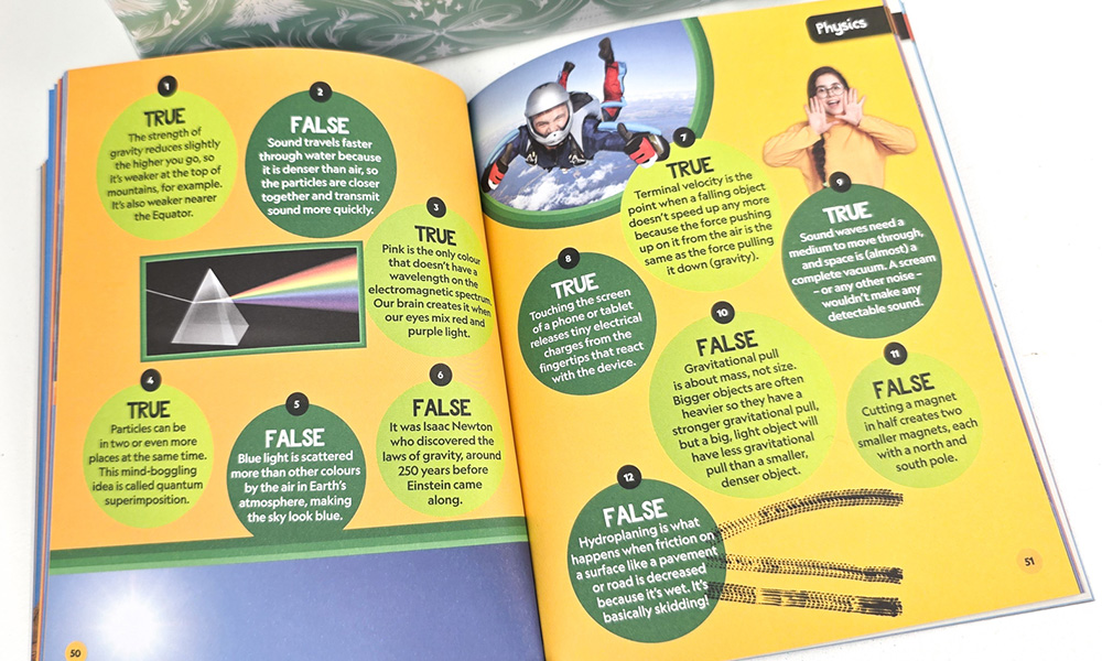True or False Book up close 2