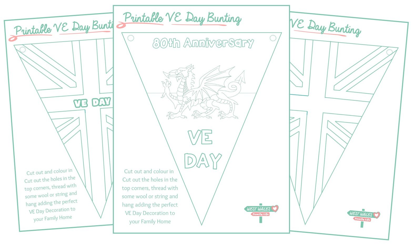 VE Printable Bunting Templates Main 80TH