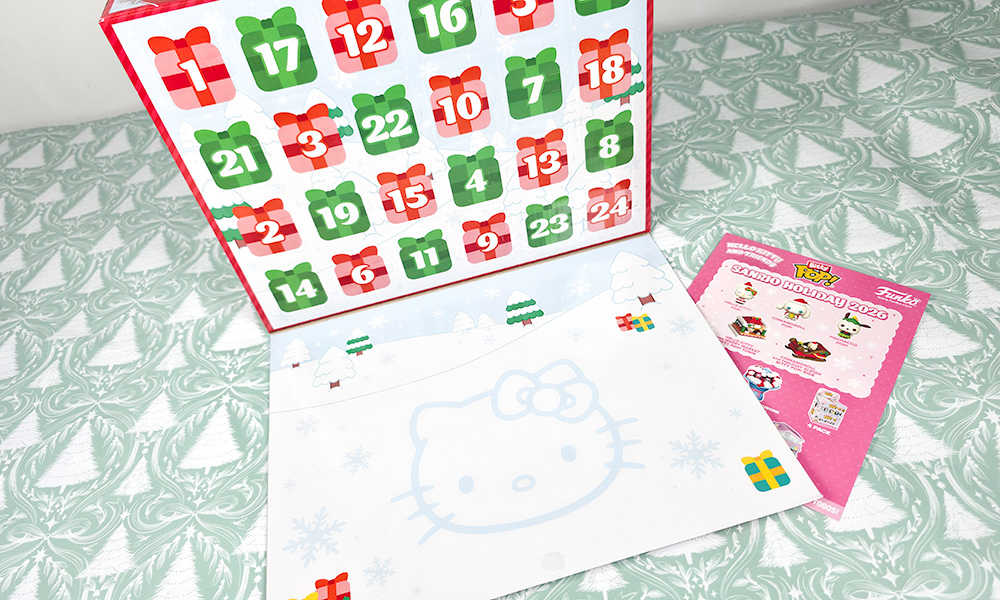 bitty pop hello kitty funko advent calendar laid open