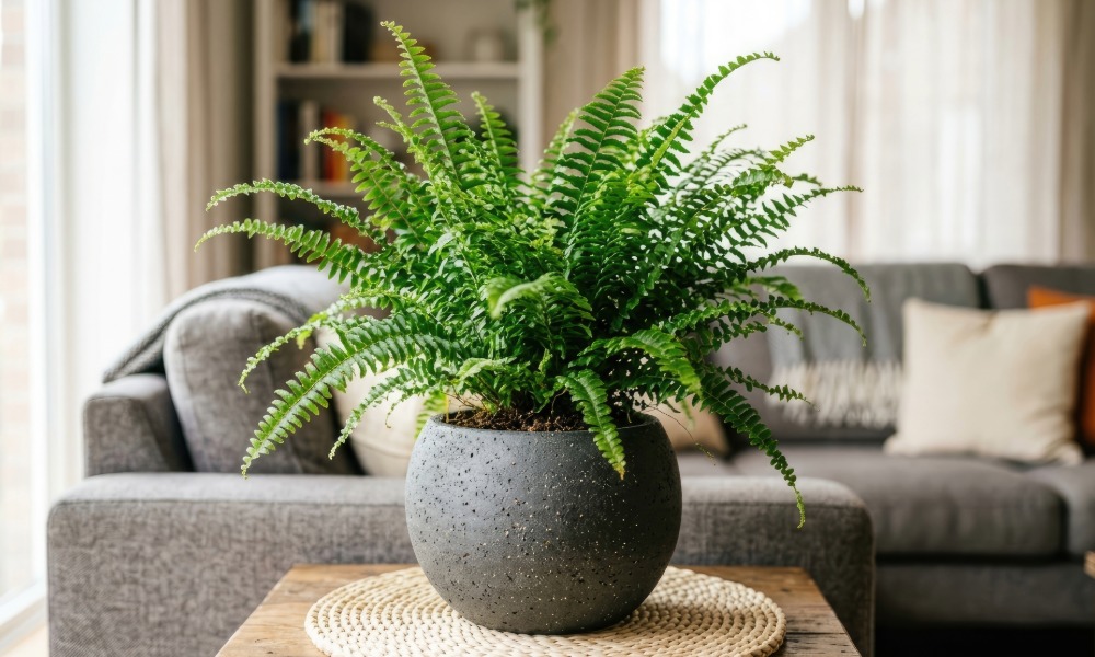 boston fern air purifyin house plant