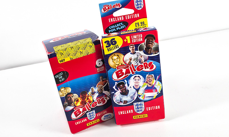 different card packs Panini Ballers England Edition