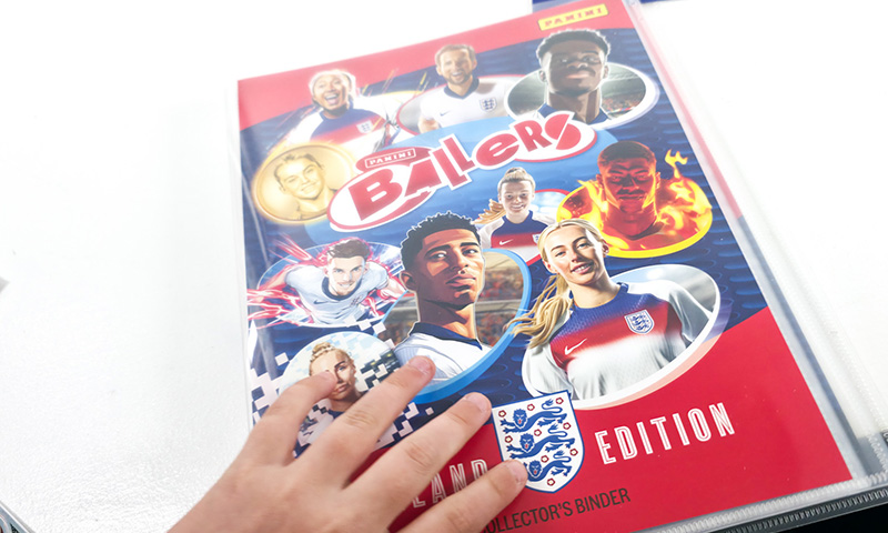front Panini Ballers England Edition binder cover