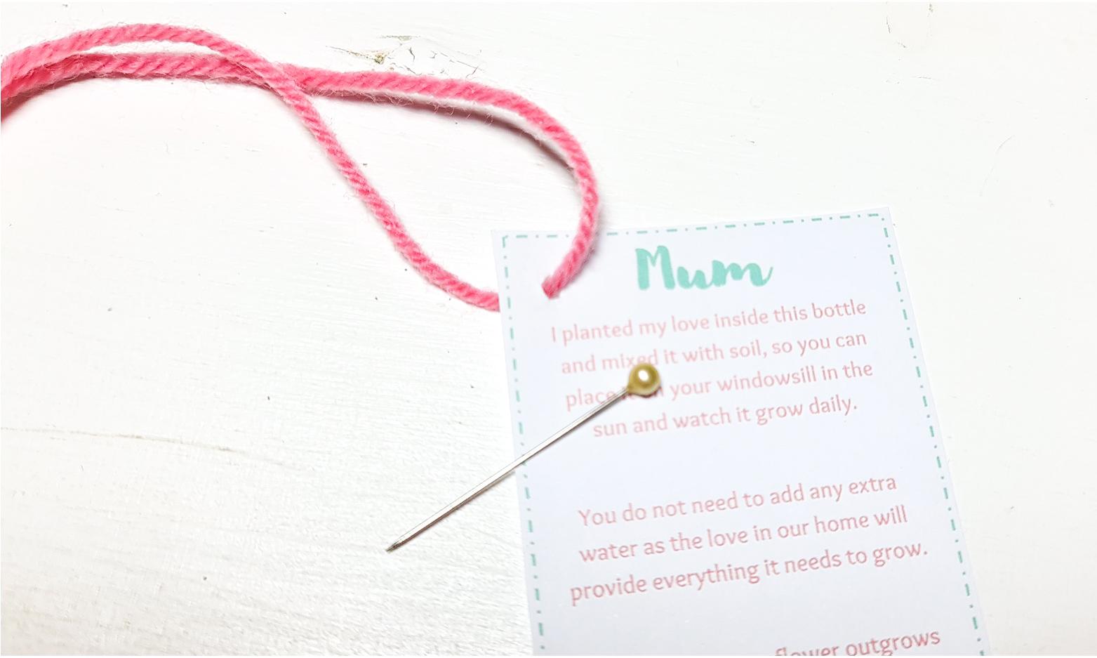 Mothers Day Sunflower Instruction label 2
