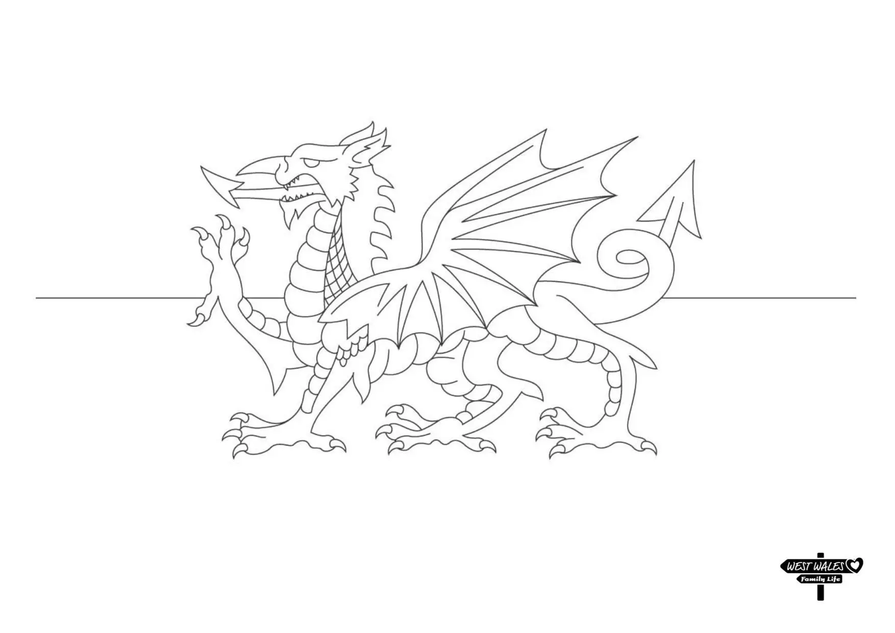 West Wales Family Life Printable St Davids Day Colouring Sheets for the Kids Page 1