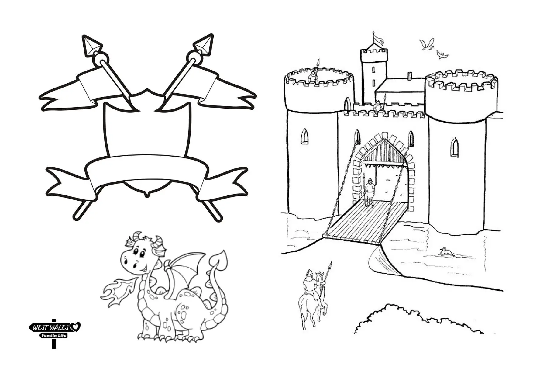 West Wales Family Life Printable St Davids Day Colouring Sheets for the Kids Page 5