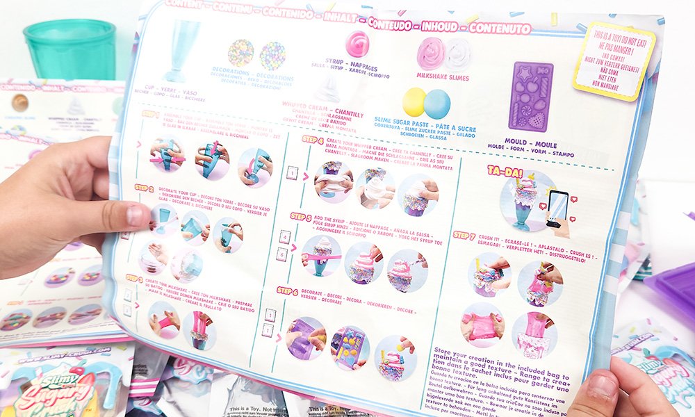 Butter Slime So Slime Sensations Sugary Crush Deluxe Pack - Make Slime Treats Like Milkshakes, Waffles, Donuts (6 Items) Cloud Slime